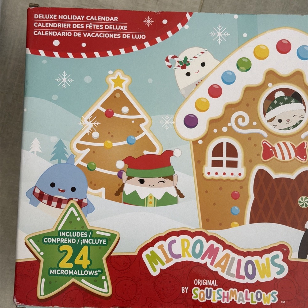 Micromallows 2.5" Squishmallows Holiday Advent Calendar Plush - 24pk Box Damage - Picture 3 of 13